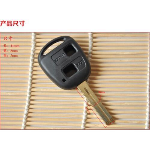 2 Buttons Replacement Remote Key Shell Case For Toyota Prado Camry Lexus With TOY48 Short Blade Fob Key Blank Cover 10PCS/lot