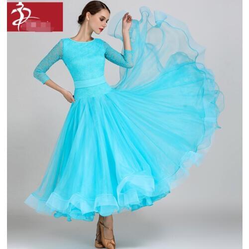 Standard ballroom dresses lace waltz ballroom dance dress women competition dance costumes ballroom practice dress dance wear