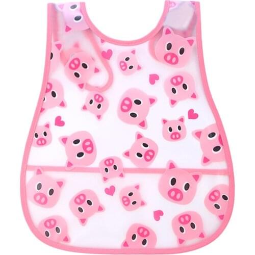 Waterproof Lunch Feeding Bibs Toddler Adjustable Baby Bibs Baby Cartoon Feeding Cloth Children Baby Apron Babador Bandana L3