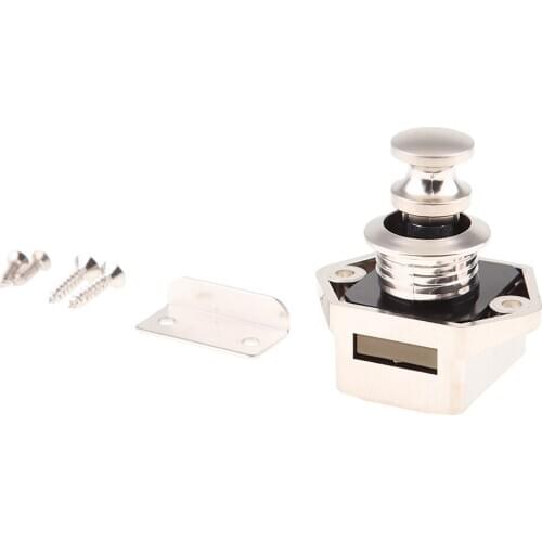 Latch Lock Handle Button Door Lock For Boat Yacht Alloy Nickel