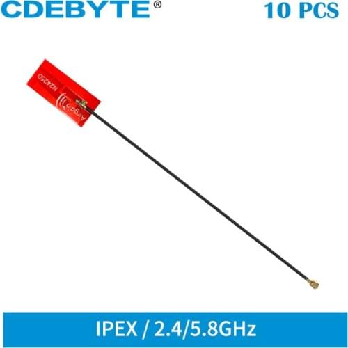 10pcs/lot 2.4GHz 5.8GHz PCB Built-in Antenna 2dBi 50Ω 2W IPEX-1 Interface CDEBYTE TXWF-PCB-3214