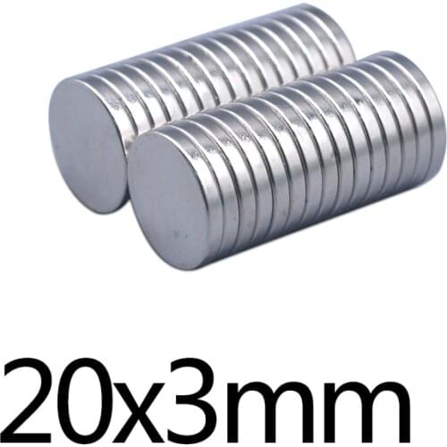 5/10/20pcs 20x3 N35 Sheet Neodymium Magnet 20mmx3mm Round Powerful NdFeB Magnets 20x3mm Rare Earth Magnetic Disc magnet 20*3