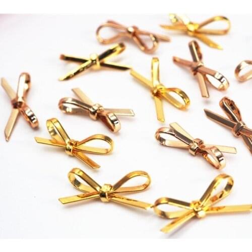 5pcs/lot 14.2x6mm copper smooth bow tie metal material epoxy mold makeing jewelry filling for DIY jewelry making