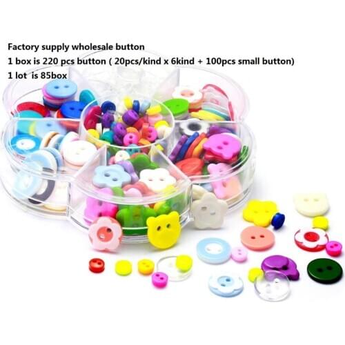 80box Cartoon Resin Button For Baby Kids Clothes 2 Holes Sewing Buttons Scrapbooking Garment DIY Apparel BUTTON