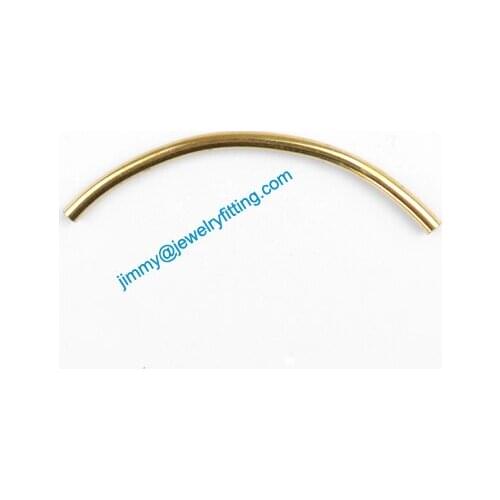 Jewelry findings Raw Brass metal spacer tube beads Pave tube beads draw tube 3*55mm