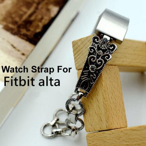 For Fitbit Alta Watch Band Luxury Vintage Carving Flower Bracelet Replacement Bands Wrist Strap For Fitbit Alta Strap Watchbands