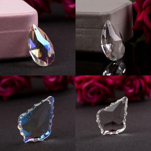 Camal 30pcs 38mm AB Color Drop/Maple Leaf Crystal Prisms Pendant Suncatcher Hanging Lamp Lighting Part Chandelier Wedding Party