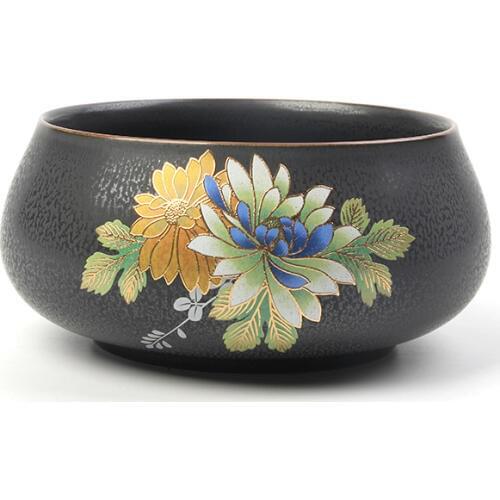 Iron rust glaze ceramic porcelain washing bowl for teacup