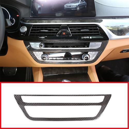 Center Air Conditioning Decoration Frame Trim For BMW New 5 Series G30 2017 2018 2019 Real Carbon Fiber Car Accessories 1 Pcs