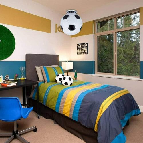 Football Ceiling Light LED Ceiling Lamp Soccer Ball Indoor Lighting For Home Decro Kids Bedroom Lights Modern Soccer Lamps
