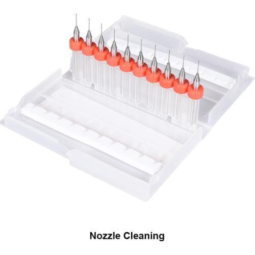 1set 10pcs 0.4mm Nozzle Cleaning Drill Bits with Case for 3D Printer Nozzle Cleaning Makerbot Mendel Reprap mk8 mk10 v6 nozzle