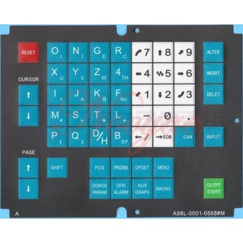 A98L-0001-0568#T / A98L-0001-0568#M CNC HMI Membrane Keypad buttons For Fanuc Machine Operator Panel Replacement