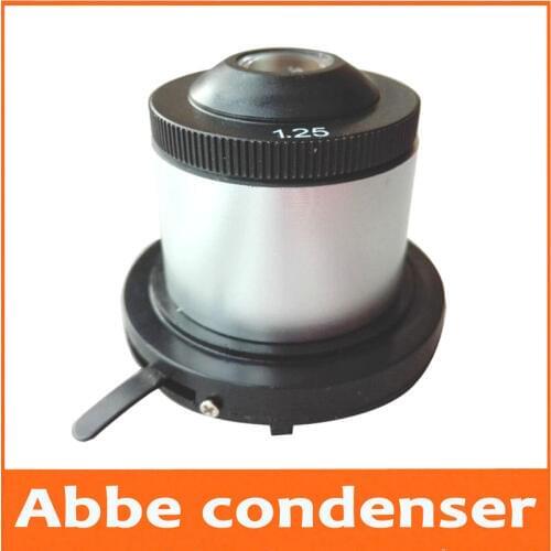 N. A. 1.25 Adjustable Zoom Biological microscope Abbe condenser lens biomicroscope Concentrator Objective substage condenser