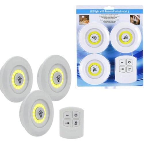 Pcs set Remote Control Adhesive Wireless Led Spot Lamps