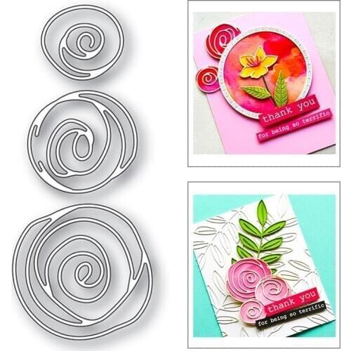 2020 New Decorative Plant Rose Flower Embossing Layering Metal Cutting Dies For Making Greeting Card Paper Scrapbooking No Stamp