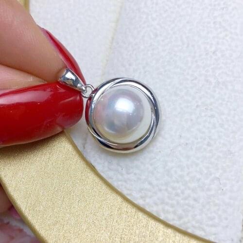 NEW ARRIVAL 925 Sterling Silver Pendant Base Settings Mountings Findings Parts for Pearl Crystal Jade Agate 5pcs/lot
