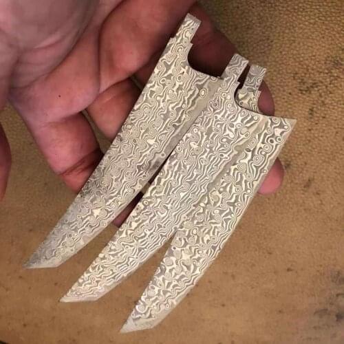 Sharp DIY chef fruit utility knife blank VG10 Damascus steel blade material semi-finished knife embryo Japanese style