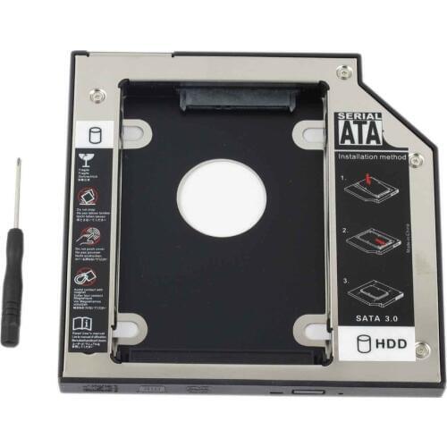 WZSM NEW 12.7mm SATA 2nd SSD HDD Caddy for HP ProBook 6560b 6565b 6570b Hard Disk Drive Caddy Free Shipping