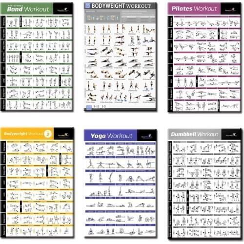 Bodybuilding Poster Gym Sport Yoga Fitness Dumbbell Bodyweight Workout Canvas HD Prints Painting Wall Art Poster Decor Pictures