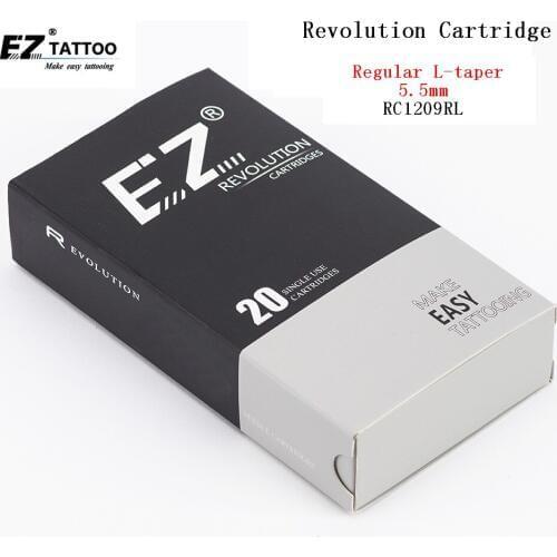 RC1209RL EZ Tattoo Needles Revolution Cartridge Round Liner #12 0.35mm L-taper 5.5mm for Rotary Machines and Grips 20 pcs /lot