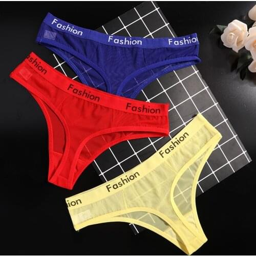 Seamless Women Briefs Sexy Panties Mesh G String Girls Thong Summer Transparent Underwear Fitness Yoga Ladies T Back Size S-XL