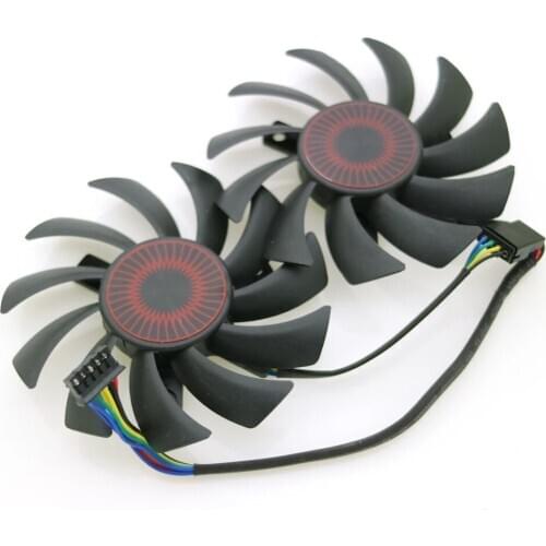 T128010BH T128010SH DC 12V 0.25A 75mm VGA Fan For ASUS GeForce GTX 1060 GTX1060-03G-SI Graphics Card Fan 5Pin
