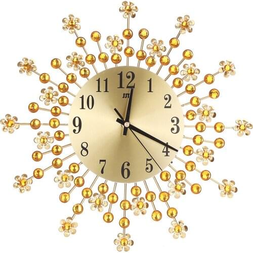 Iron personalized clock wall clock living room fashion simple decoration clock household electronic quartz clock