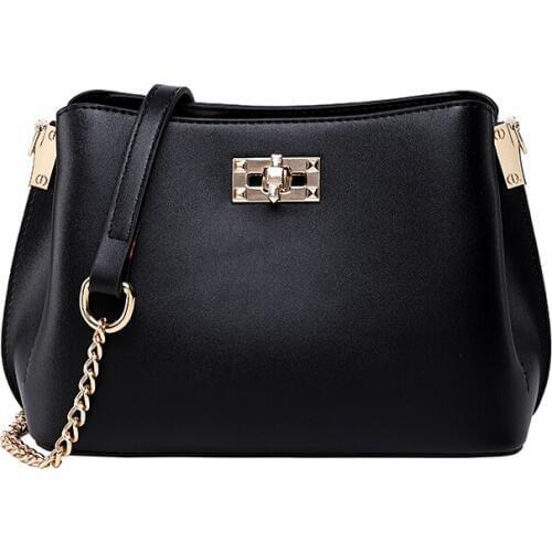 Womens Genuine Leather Handbags Fashion Chains Shoulder CrossBody Bags High Quality Shell Women Messenger Bags