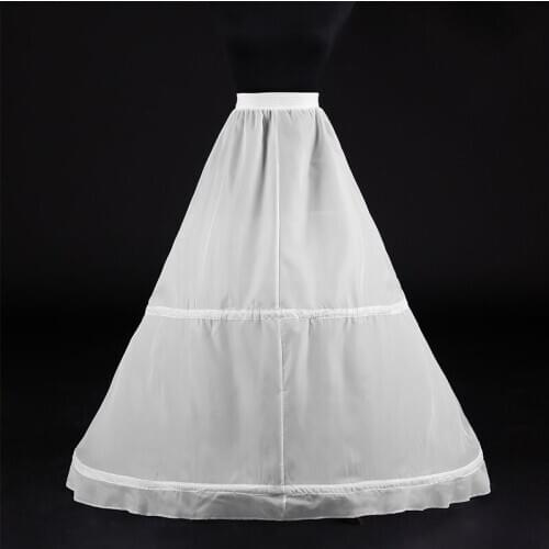 2019 Women White 2 Hoops A-line Wedding Accessories Bridal Crinolines Vestidos De Novia Underskirt Bustle Petticots