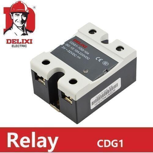 1pc Relay DELIXI Solid State Relay Single Phase DC Control DC CDG1-1DD 60A SSR-60DD 3-32V DC TO 12-220V DC