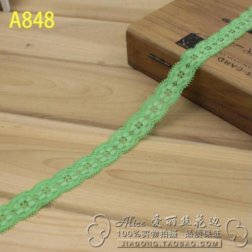 10 Meters Fruit Green Lace Fabric Elastic Lace Trimming Embroidery Lace Fabric DIY Wedding Bride Dress Crafts Sewing Lace Trim