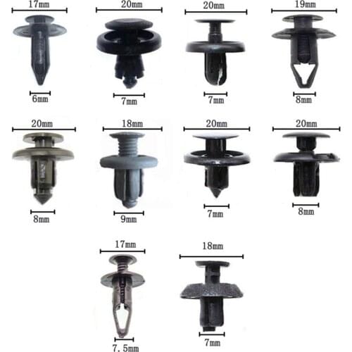 100Pcs Trunk Screw Rivets Set Car Bumper Fender for Auto Plastic Fastener Clips Car Repair Supplies Accessories Products