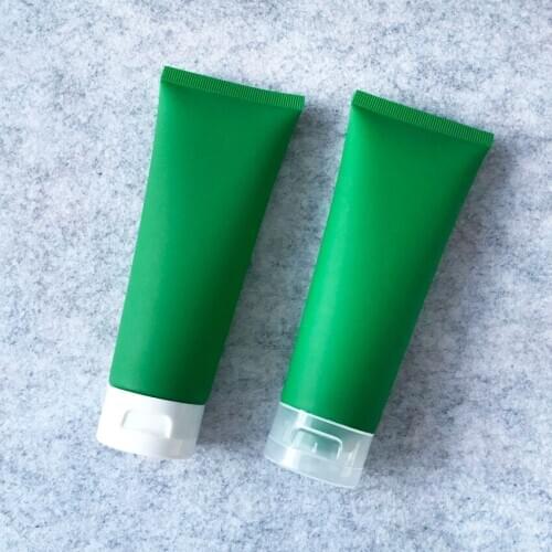 300pcs/lot 100ml 100g Frosted Green Empty Plastic Squeeze Bottle Cosmetic Facial Cleanser Hand Cream Soft Tube butter tube