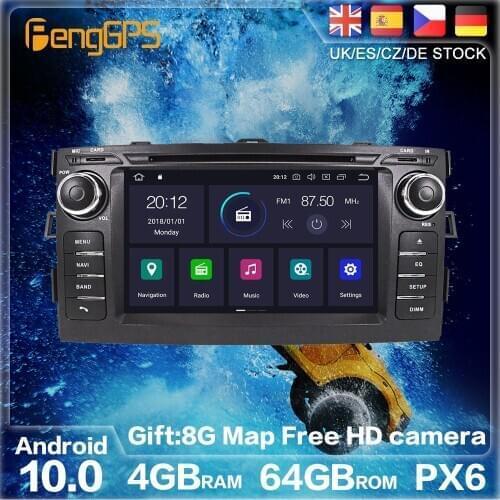 Android 10 PX6 For Toyota Auris Corolla 2008-2012 GPS Navigation Auto Radio Stereo Car DVD Multimedia Auto Player HeadUnit 2DIN
