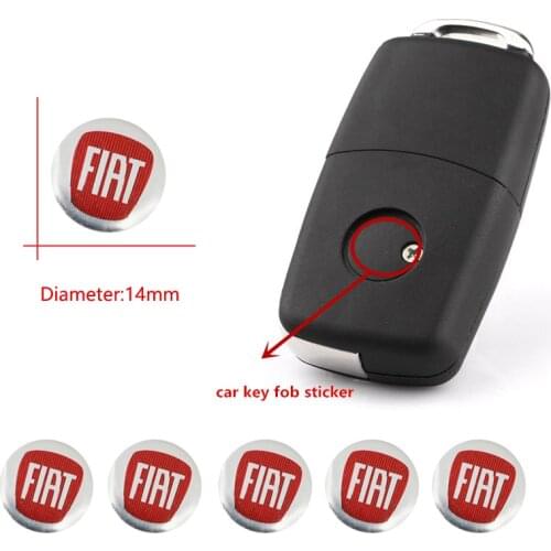 Car Key Metal Sticker Emblem Logo Decal For FIAT 500 Grande Punto Tipo Stilo UNO Astra Bravo Panda Freemont Linea Strada Ducato