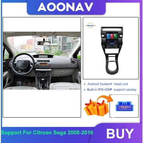 Android 10 Vertical Screen Car Radio GPS Navigation Player For Citroen Sega 2008-2016 Audio Bluetooth Car Multimedia DVD Player