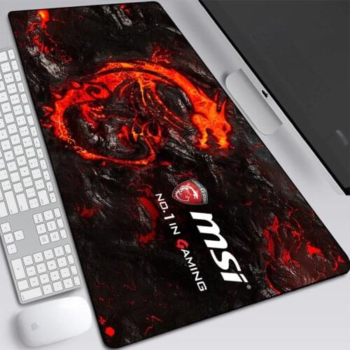 Large XXL Gamer MSI Mouse Pad Anti-slip Rubber Pad Gaming Mousepad to Keyboard Laptop Computer Speed Mice Mouse Desk Play Mats