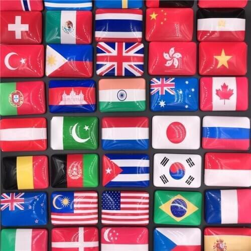 Czech Republic USA France Australia Singapore Russia Norway Canada Egypt Apan Korea Denmark National Flag Fridge Magnet Decor