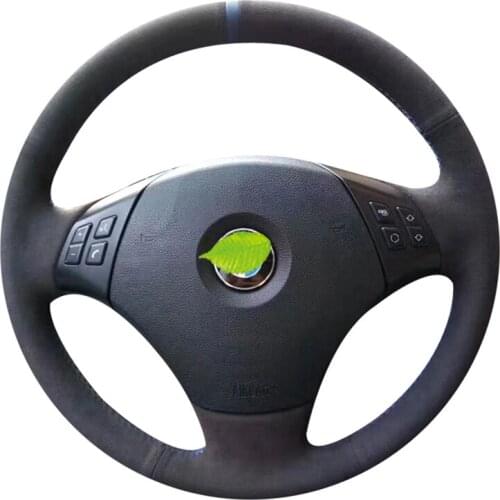 Steering wheel cover for BMW 3 Series 318i 316li 320 325 GT328 335 E46 E90 330 Alcantara & Leather Auto interior Car accessories