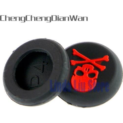 ChengChengDianWan 10pcs Skull Head grips Silicone Thumb Grip Joystick Cap silicone cap joystick grips For PS4 xbox one ps3