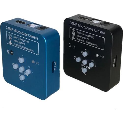 Full HD 34MP 2K 1080P USB HDMI digital video Microscope camera for inspection phone IC Motherboard repair magnifier zoom