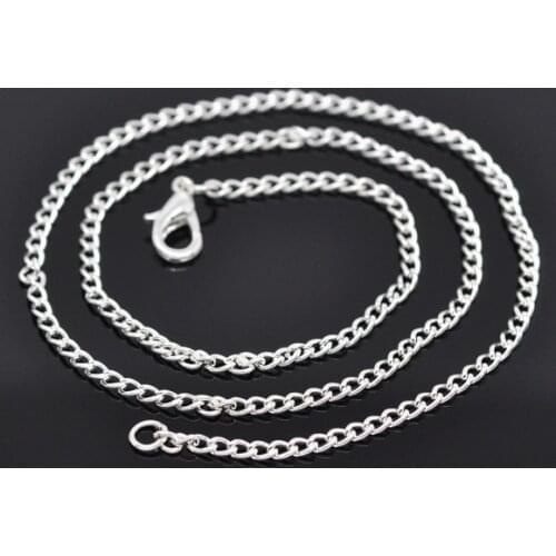 DoreenBeads 12 Silver color Link Chain Necklaces 2x3mm 18" (B14102), yiwu