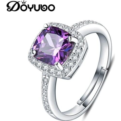DOYUBO Rings With Crystals