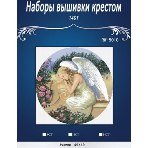 RW-5010 Angel girl Counted Cross Stitch 14CT Cross Stitch Sets Wholesale cartoon Cross-stitch Kits Embroidery