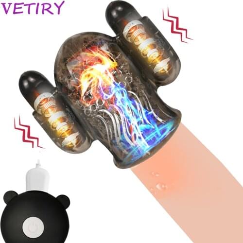 Glans Vibrators Male Masturbator Penis Massage Adult Sex Toys For Men Glans Trainer Sex Products Male Delay Lasting Trainer