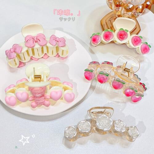 Korean Acrylic Hair Claw for Bun Shark Clips for Women Girl Handmade Fashion Accessories Mujer Wholesale