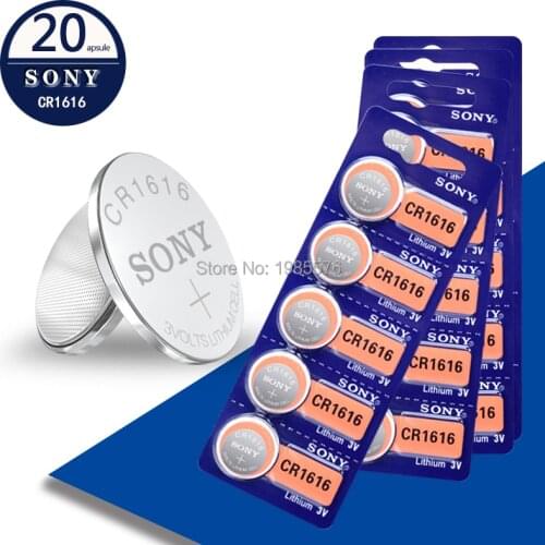 20PCS For Sony Original CR1616 Button Cell Battery For Watch Car Remote Key cr 1616 ECR1616 CR1616-1W 3v Lithium Batteries