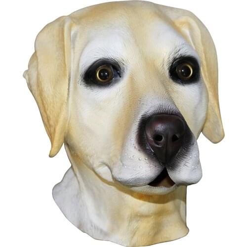Party Ball Mask Costume Purge Labrador Retriever Dog Full Head Animal Super Bowl Underdog Rave Cosplay Realistic Prop