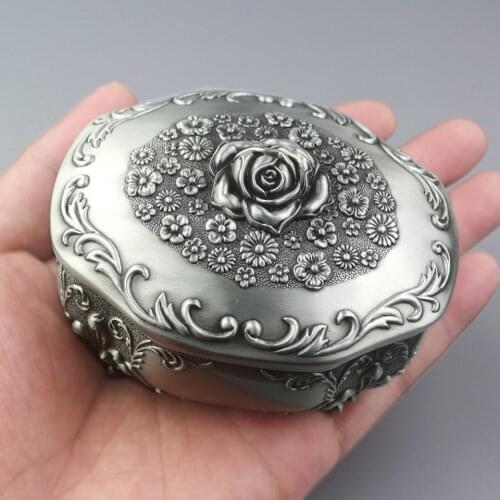 ROSIKING Emboss Alloy Metal Music Box Wind Up and Golden Movement Music Box for Christmas/Birthday/Valentines Day