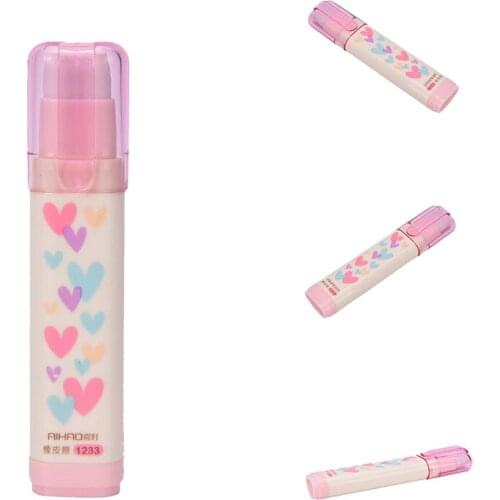 Fashion Students Pen Shape Eraser Rubber Stationery Kid Gift Toy Cute